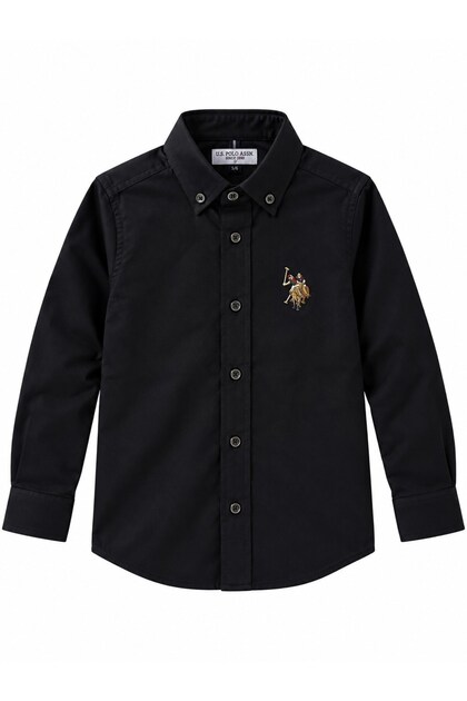 Boys' Shirt with Logo Black