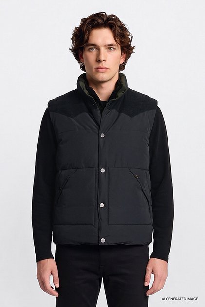 Western Puffer Yelek Black