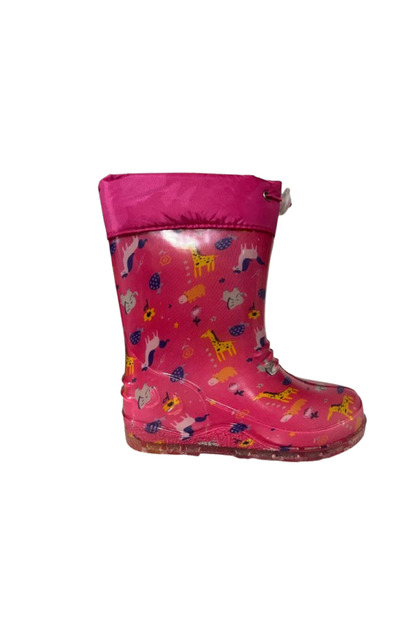 Waterproof Plush Inside Children's Rain Boots Plastic Boots