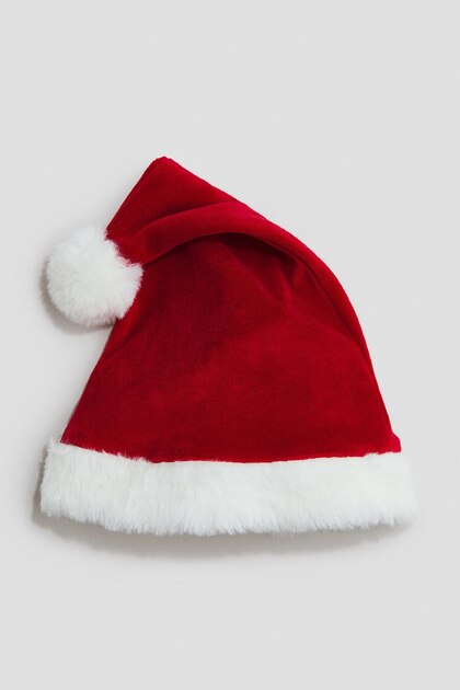 Velur Noel Baba Şapkası