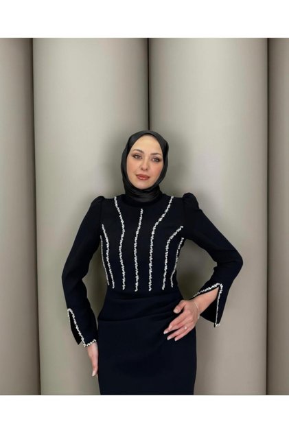 Nazende Tesettür Taşlı Abiye