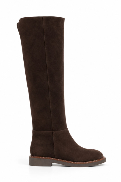 Viera Brown Suede Genuine Leather Over-The-Knee Boots