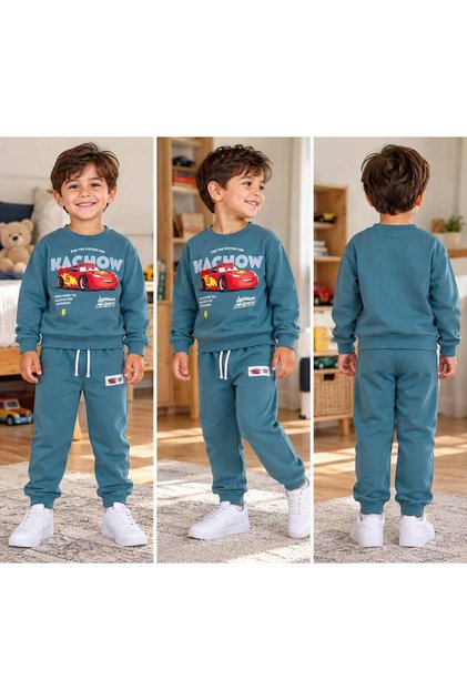 Boys' Lightning Mcqueen Printed Sweatshirt and Sweatpants 2-Piece Set Copy