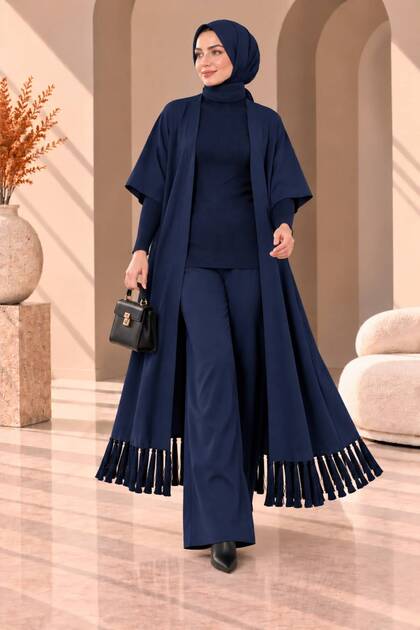 Women's 3-Piece Tesutu Tricot Suit with Vest, Blouse and Pants