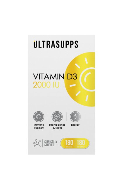 Vitamin D3 2000 IU, 180 Softgels