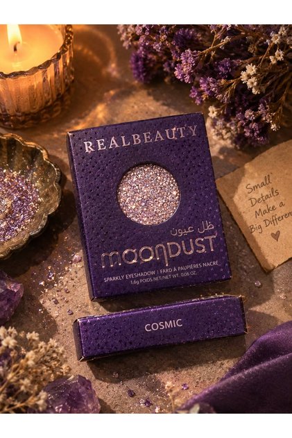Eyeshadow from Real Beauty, Similar to Arben Yekay, Named Cosmic.
