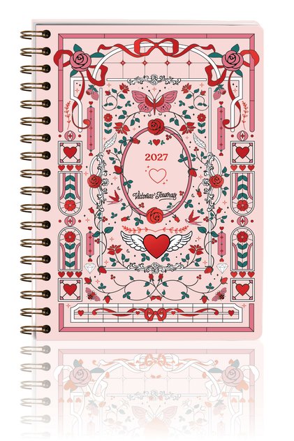 2027 Motivational Agenda A5 – Spiral Weekly Planner, Hard Cover