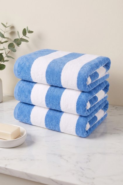 100% Cotton Quick Drying Soft Bath Towel Large Size 75X150 Set of 3