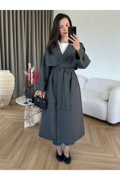 Kadın Premium Oversize Trençkot
