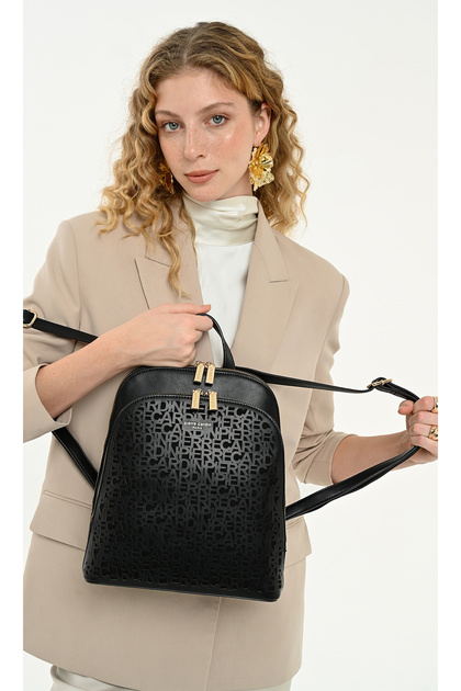 Midnight Black | 05Pc26Ka117914Lzrd S Laser Patterned Women's Bag