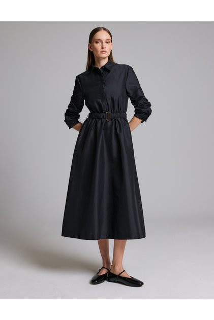 Black Comfort Fit Woven Dress 50332711-Vr046