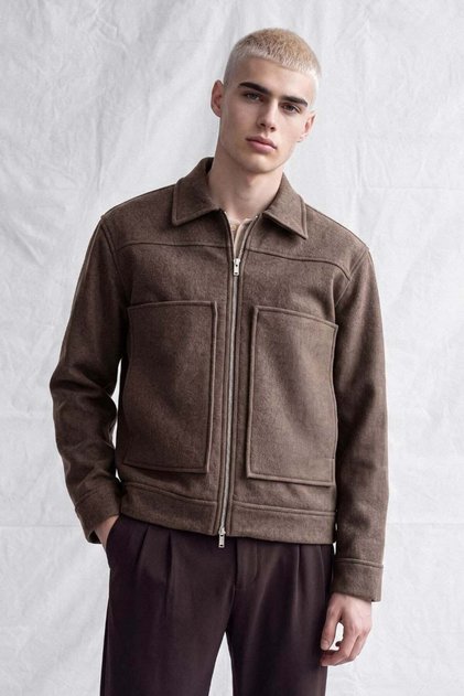 Men's Coralla Large Pocket Cashmere Oversize Coat Light Brown
