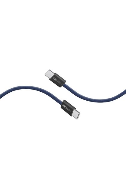 USB-C to USB-C Cable, Premium 60W Power Delivery Fast Charging Cable with 480Mbps Data Sync, 120cm Anti-Tangle Nylon Braided Cord for iPhone 17, Galaxy S25, iPad, Dell, ECOLINE-CC120.NAVY
