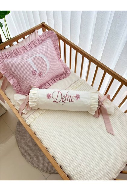 Embroidered Baby Pique Set Cotton (with Candy Pillow)