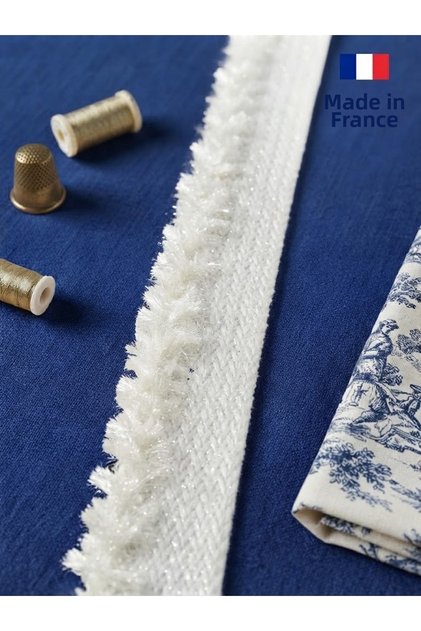 French Tassel Detailed Glittered Edge Ribbon - 13mm - 10 Meters
