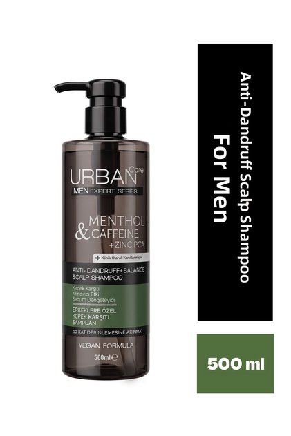 Anti-Dandruff Purifying Shampoo with Men Zinc and Menthol - 500ml - Vegan