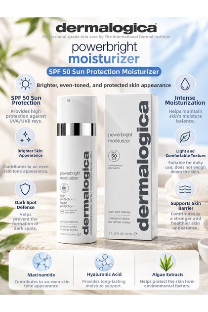 Powerbright Moisturizer Spf 50 50 ml – Moisturizer That Reduces the Appearance of Dark Spots and Provides Sun Protection
