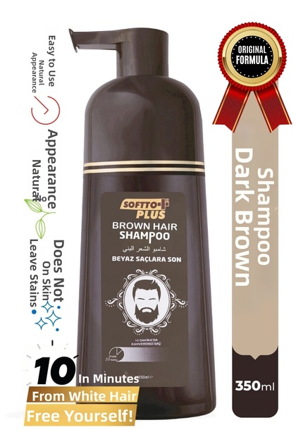 Brown Instant Effective Shampoo for Brown Hair White Hair 350 ml