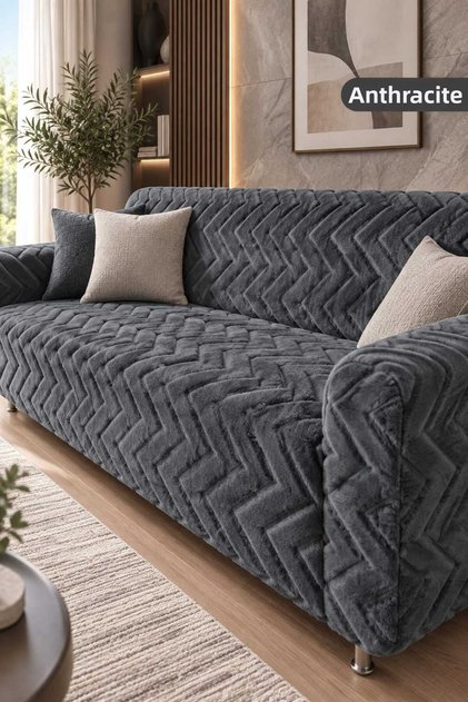 Wellsoft Fabric High Quality Sofa Cover Set | 3311 | Elastic Flexible Washable Sofa Bed Cover 4 Pieces | Sofa Cover | .