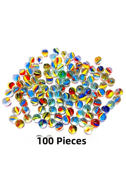 100 Pieces of Glass Marbles Nostalgic Decorative Toy