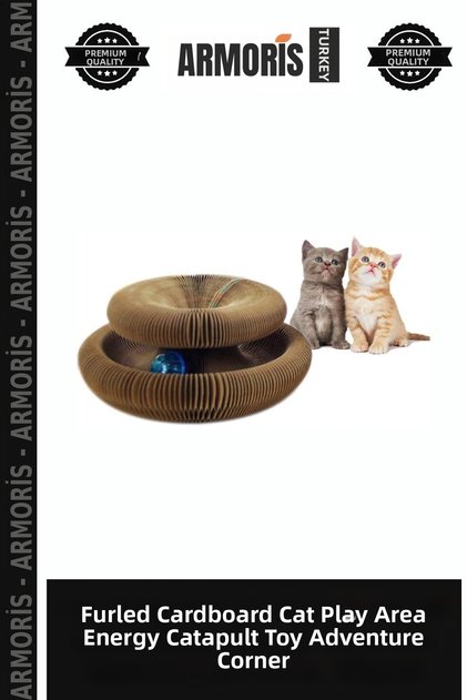 Crinkle Paper Cat Playground with Bells Energy Throwing Chase Toy Adventure Corner