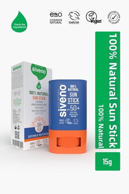 100% Natural Stick Sunscreen Mineral Filtered Tinted Tone Equalizer Sensitive Spf50+ Uva Uvb 15 Gr