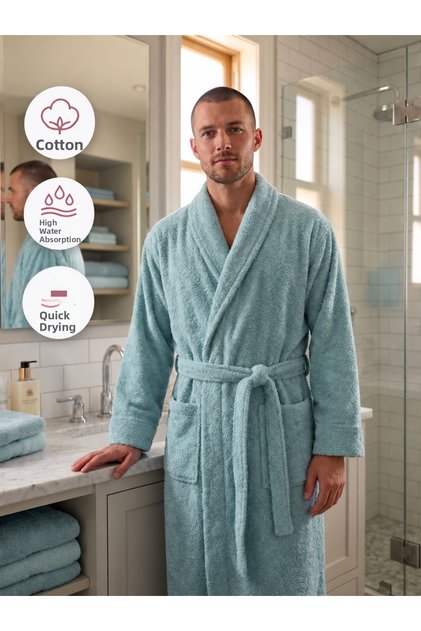 Cotton Shawl Women's | Men's Soft Bathrobe