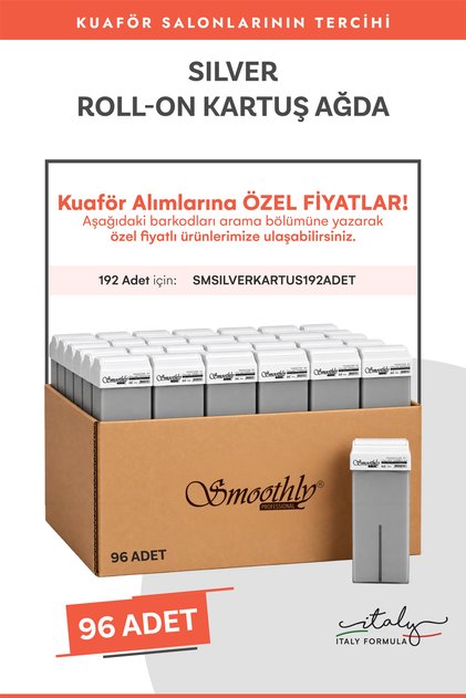 Silver Kartuş Ağda 96 Adet, Silver Roll-on Ağda