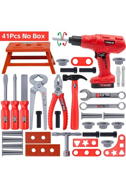 41PCS 38/42 PCS Pretend Tools Kit Kids Play Repair Tool Set Plastic Construction Toys with Screwdriv