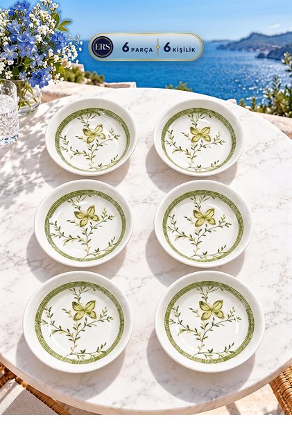 Verna Green 6-Piece Luxury Breakfast Plate (12.5 cm)