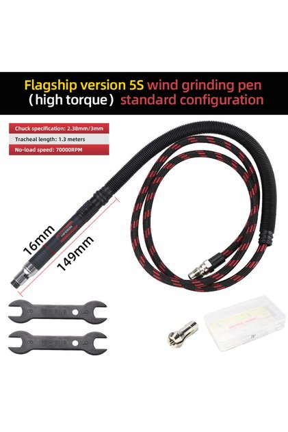 5S HIFESON Pneumatic Wind Grinder Min Polisher Grinding Machine High Speed Air Micro Die Grinder Pen