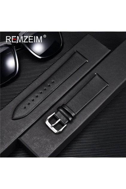 12mm Black Leather Soft Watchband 12mm 14mm 16mm 18mm 20mm 22mm Wrist Watch Strap High Quality Watch