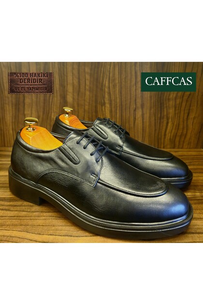 Genuine Leather Black Handmade Classic Men's Casual Shoes 1395-31