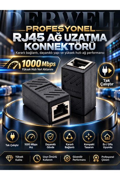 Dişi Dişi Cat5e/cat6 Ethernet Gigabit Kablo Ekleyici Uzatma Uzatıcı Rj45 Ek Birleştirici Ara Adsl