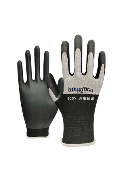 1 Work Safe Gloves Ultrathin Electrician Insulating Gloves Withstanding Voltage 400V/500V Rubber Tou