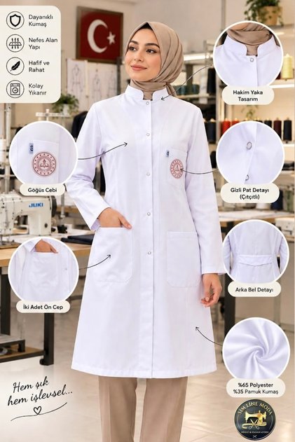 Women's Hakim Collar Teacher's Gown with Meb Logo