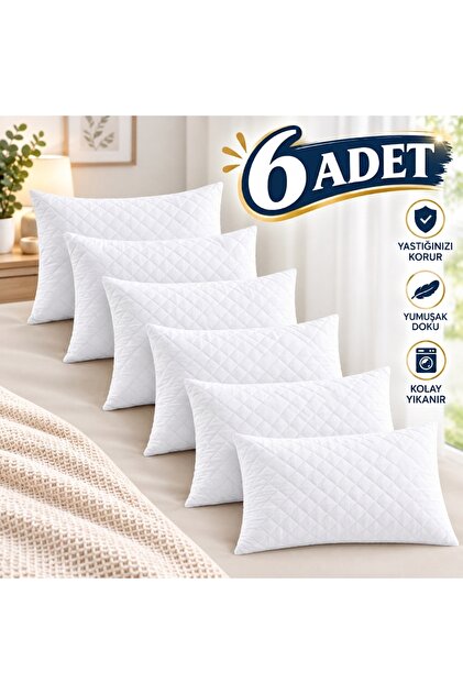 6'lı Kapitoneli Fermuarlı Yastık Koruyucu Alez