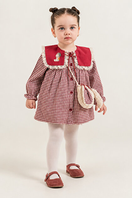 Rabbit Bag Gingham Girls' Dress