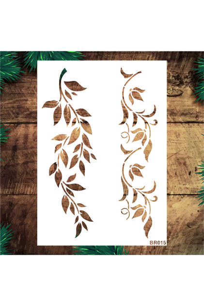 Stencil Tasarım Br015 - Dekoratif Duvar Ve Eşya Boyama Şablonları 21 X 30 Cm