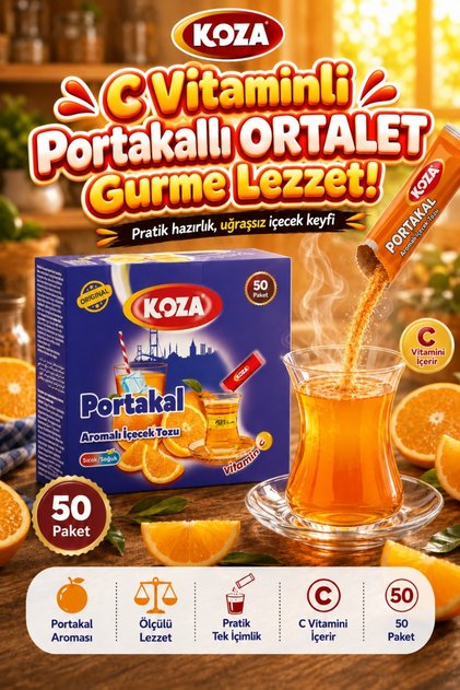 Gurmelerin Seçimi C Vitaminli Portakallı Oralet Zengin Aromalı Tek İçimlik Pratik Lezzet Hazır Kış Meyve Çayı Sertifikalı Kalite Güvencesi Zahmetsiz Keyif Premium Oralet Portakal İçecek Tozu 50 Stick