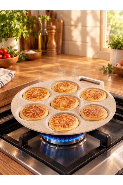 Granite Frying Pan, Tawa Pan for Frying, Crepes, Pancakes, Pastries and Breads with Non-Stick Coating