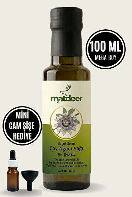 100 ml Çay Ağacı Yağı - Akne Gözenek ve Leke Karşıtı Cilt Bakım Yağı - %100 Saf
