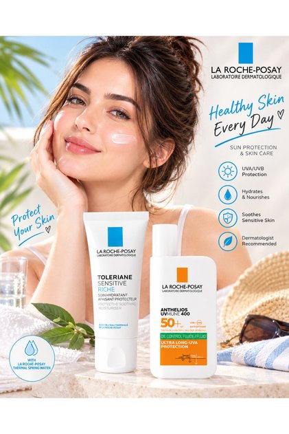 La Roche-Posay Sensitive Skin Set - Toleriane Sensitive + Anthelios Uvmune 400 Spf50+