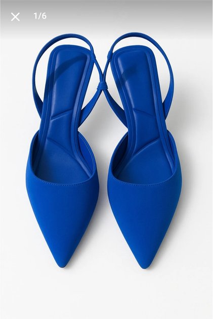 Pointed Toe Open Back Women's Heeled Satin Shoes Cobalt Blue-38
