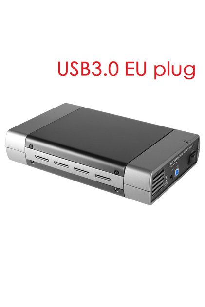 محول علبة محرك الأقراص الضوئية الخارجي USB 2.0/USB 3.0 SATA مقاس 5.25 بوصة بمقبس الاتحاد الأوروبي USB 3.0