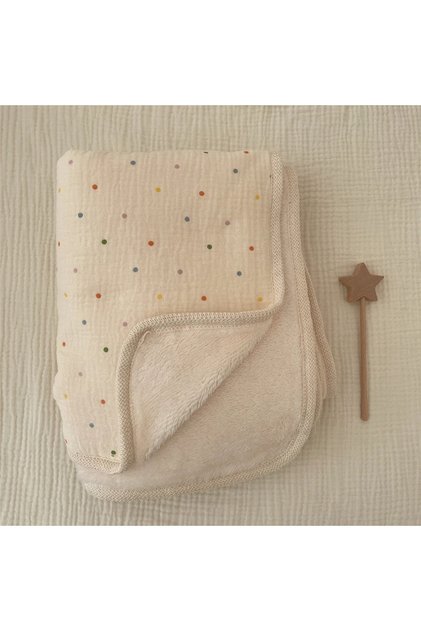 90x130cm Dot Winter Baby Blanket for Newborn Fleece Cotton Muslin Swaddle Bedding Velvet Stroller Co