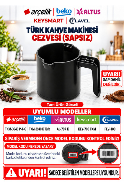 Tkm 3940 Tkm 2940 Türk Kahve Makinesi Cezvesi Görseldeki Gibi SAPSIZ