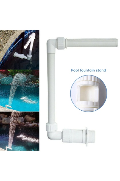 WHITE Swimming Pool Waterfall Fountain Kit Sprinklers PVC Feature Water Spay Pools Water Fun Accesso