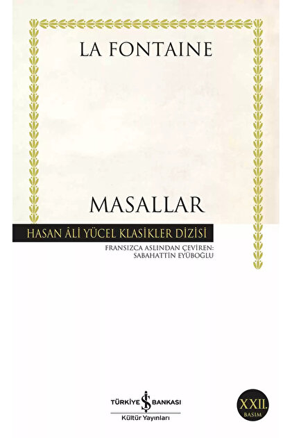 Masallar La Fontaine Hasan Ali Yücel Klasikleri