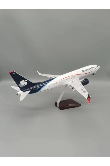 مع مصباح 47 سم بمقياس 1:85 نموذج طائرة B737 تابعة لشركة AEROMEXICO Mexico Airline مع عجلات هبوط أساسية للطائرات